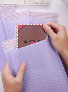 SHEIN 10pcs Light Purple Anti-Shock Packaging Bubble Bag, Various Sizes Back To School