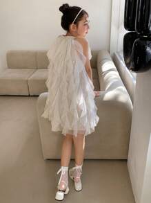 DAZY 青少年女孩秋季连衣裙，返校服装 - 銀色 - 查看 5