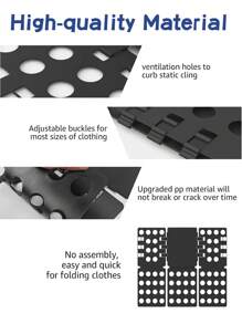 SHEIN Planche de pliage ample et pliante pour organiser le rangement des t-shirts, pantalons, chemises et vêtements dans la penderie. Accessoire de pliage.