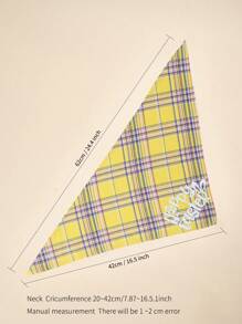 PETSIN 1pc Easter Dog Bandana, Pet Dog/Cat Easter Rabbit Egg Print Triangle Scarf - Multicolor - View 4