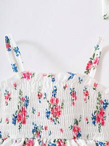 SHEIN Baby Girl Summer Bodysuit With Flounce Hem, Cute And Versatile For Daily Wear - White - View 5