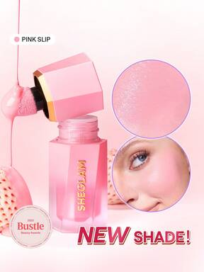 SHEGLAM Color Bloom Liquid Blush-Pink Slip Rare Brand Beauty Makeup Face Paint Cosmetic For Women Girls Perfect For Winter Ideal For Y2K Fancy Fashion Suitable For Birthday Christmas Gift Party Ready Best Color