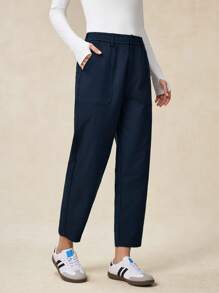 OutZeal 女士运动黑色紧身裤健身塑形高腰提臀带口袋