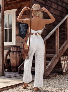 LanaWest Conjunto de dos piezas sin tirantes estilo bohemio, elegante y romántico, adecuado para festivales de música y vacaciones