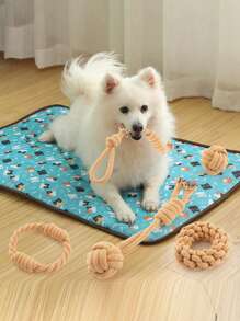 PETSIN Neue Baumwollseil Hundespielzeuge, geeignet für mittel- und kleingroße Hunde, interaktiv, Kauknochen, Zahnpflege, Haustierbedarf