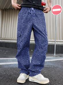 Manfinity EMRG Men's Casual Leopard Print Loose Fit Cargo Pants - Multicolor - View 4