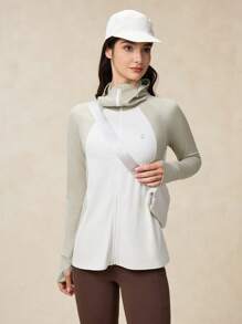 OutZeal SunProof UPF50+ Cooling Sun Protection Hooded Jacket Women With Mask, Extended Brim - White - View 8