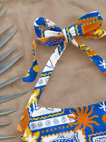 Soleia Women's Holiday Halter Neck Textured Knit Slim Fit Camisole Top, Suitable For Summer - Blue - View 4