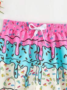 SHEIN Young Boy Casual Minimalist Style Swim Trunks, Suitable For Summer