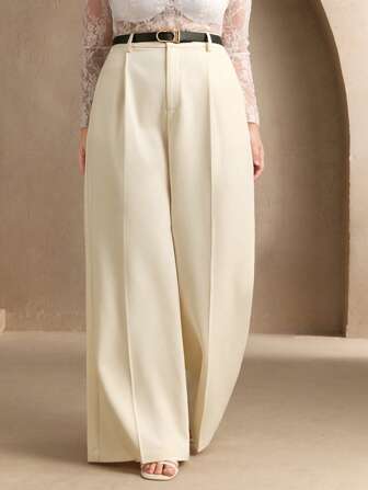 Anewsta אופנה צנועה עסקית קז'ואל ישרה מכנסי חליפה לנשים במידות גדולות, ראש השנה לנשים, אביב וקיץ לנשים מכנסי גזרה רחבה לנשים סיום לימודים, חזרה לבית הספר, מורה לנשים