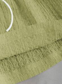 Sweetra Women's Solid Color Tie Waist Knit Texture Camisole