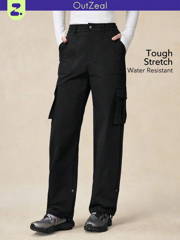 OutZeal Women Solid Color Cargo Straight Leg Outdoor Pants Bottoms For Hiking