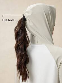 OutZeal SunProof UPF50+ Cooling Sun Protection Hooded Jacket Women With Mask, Extended Brim - White - View 2