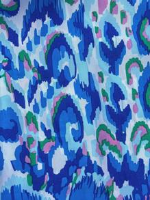 Breezaya Plus Size Women V-Neck All-Over Print Sleeveless Dress With Tassel And Pleated Trim, Vacation Beach Dress