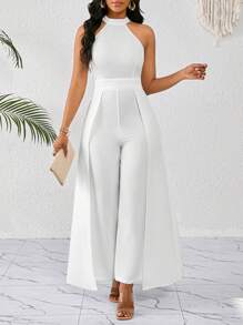 SHEIN Lady Spring/Summer Elegant White Vacation Outfits Woman Summer Outfits For Women Bodysuits For Women Birthday Dresses For Women Wedding Business Casual Woman Vacation Holiday Wedding Guest Dress Women Women Jumpsuit