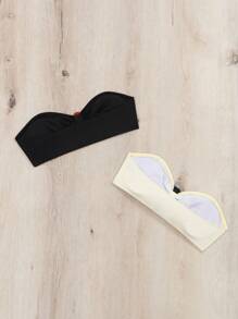 SHEIN Swim 2pcs Beach Summer For Women Including Swimwear Top - Multicolor - View 2