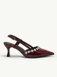 CUCCOO CHICEST Women's Fashionable Red Diamond Stilettos, Suitable For Spring & Summer - Red - View 5