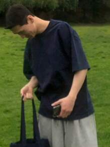 DAZY Plain Solid Navy Men's T-Shirt, Fashionable Simple Design, Suitable For Summer - Blue - View 4