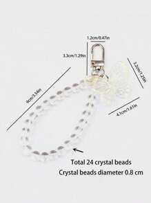 1 chiếc Giá đỡ ảnh thiết kế hình bướm pha lê có tay áo bảo vệ đựng thẻ để treo thẻ tín dụng, thẻ căn cước, thẻ ngân hàng, thẻ đi lại - Trong sáng - Xem 3