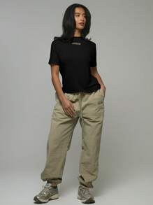 Musera Sport Áo thun tay ngắn chất liệu jersey mềm mại, có logo, thích hợp cho đi bộ đường dài, chơi Padel, Tennis, Pickleball, tập gym, thể dục, Yoga, Pilates, mặc hàng ngày, mùa hè. - màu đen - Xem 4