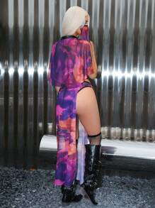 女士沙漠节派对内衣套装 - 棕色 - 查看 2