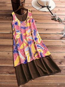 Rusticease Plus Size Sleeveless Minimalist Country Dress, Fashionable Spring Outfits For Women Summer Outfits For Women - Multicolor - View 7