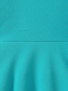 SHEIN Young Girl Contrast Lace Peter Pan Collar Long Sleeve Cute Dress - Green - View 5