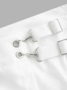 SHEIN ICON Asymmetric Patchwork 3D Pocket Low-Rise Mini Skirt