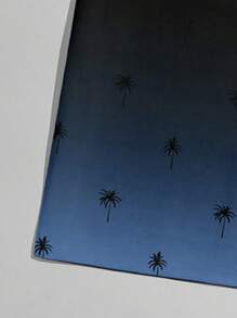 Manfinity Homme Men's Casual Vacation Ombre Coconut Tree Print T-Shirt