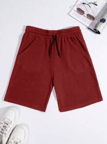 RueChic 100%Cotton 2pcs/Set Men's Waffle Fabric Basic Shorts - Multicolor - View 4