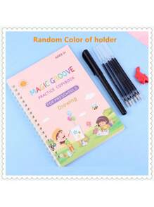 SHEIN Libri per esercizi di scrittura, quaderni di pratica di calligrafia inglese, magia, numeri, lettere, alfabeto, come regalo, cancelleria, imparare l'inglese, scrittura inglese, libro di numeri, pratica di calligrafia, imparare i numeri, libro dei numeri, libri da colorare con i numeri