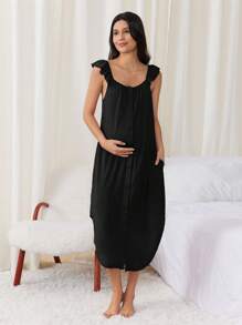 SHEIN 医院用产妇分娩服 - 黑色 - 查看 10