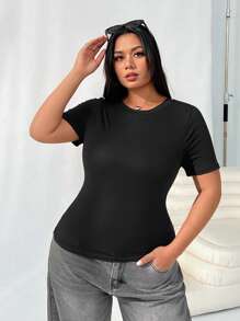 Solflare 3 件/套大码多色圆领短袖 T 恤