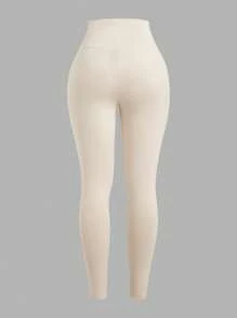 SHEIN EZwear 女士 3 件套无袖上衣、吊带背心和短裤，杏色，户外装 - 杏色 - 查看 5