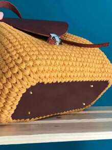 SHEIN 4 Stücke/Set PU Häkelstrick Taschenboden Pads, PU Leder Taschenboden Formgeber mit Löchern, ovale PU Leder Taschenboden Einsätze, für DIY Handtasche Bodenstützung, Umhängetaschen Putzhandwerke, nicht leicht verformbar (Schwarz, Braun, Khaki, Beige)