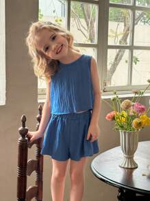 SHEIN LMoss Kids LMoss Young Girls Sets