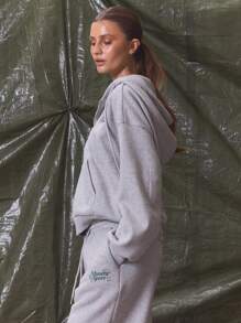 Musera Sport Áo hoodie dáng rộng có khóa kéo, thích hợp cho thể thao, hoạt động thể thao, tập luyện, lễ Phục sinh, thường ngày. - Xám - Xem 3