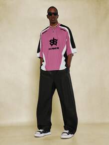 SUMWON Jersey de hockey retro Sumwon, ropa deportiva urbana con logo SS, estilo callejero oversize, moda deportiva unisex, espíritu de equipo, activewear contemporáneo y casual