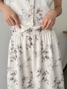 FRIFUL 2pcs Women Floral Print Vest & Skirt Set Lounge Sets For Women - Multicolor - View 7