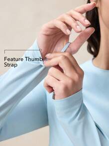 OutZeal 女士户外运动健身服长袖速干透气网眼修身圆领上衣