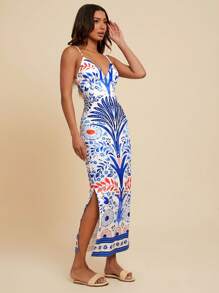 Travachic Women's Floral Print Long Strap Dress For Vacation,Spring&Summer,Summer Outfits For Women,Beach Outfits For Woman,Women,Spring Break,Concert Outfit Women,Boho,Rave Outfits,Tropical Vacation, Festival,Romantic Summer Dresses For Women, Boho Dresses For Women ,Tropical Dresses For Women, Women Dresses Vacation, New Arrivals Women Dress