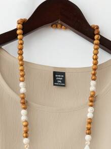 EMERY ROSE Bộ 2 món áo và quần dài màu trơn giản dị ngày lễ cỡ lớn - Màu be - Xem 4