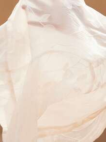 Aveloria Rosie Camisa elegante de mujer de manga corta, cuello en V, abotonada, de tela transparente y bordada de alta calidad