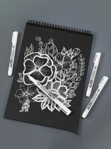 1 PC/5 PCS/12PCS Not Erasable White Chalk Markers Chalk Pens - White Marker Pen For Blackboard, Chalkboards, Windows, Glass, Bistro, Signs Back To School - White - View 5