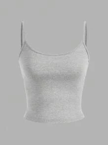 SHEIN EZwear 4 Pcs/Set Women Tight Fitted Cropped Casual Undershirts Back To School - Multicolor - View 6