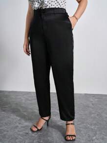 Chikora Pantalon taille haute à poche (sans ceinture)