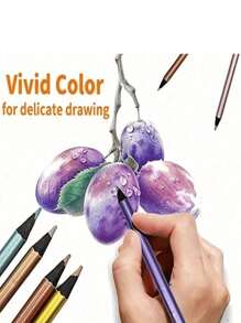 Set de 12 lápices de colores metálicos para arte, bocetos y dibujos - Multicolor - Ver 6