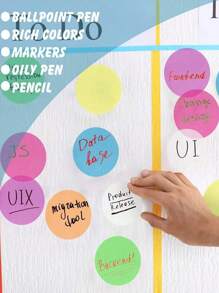 6 Blätter transparente Haftnotizen in bunter Farbe, süße runde klare Haftzettel, durchscheinende Lesezeichen Seitenmarkierer Aufkleber, Accessoires für Bibel-Journaling, ästhetisches Büro- und Schul-Zubehör, Schulanfang