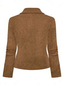 SHEIN LUNE 大码女式休闲百搭街头时尚摩托车风格夹克