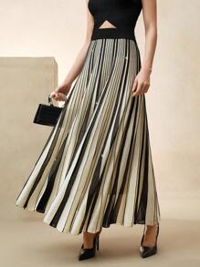 Anewsta 女士优雅、商务休闲、朴素、复古风褶皱亮片针织裙